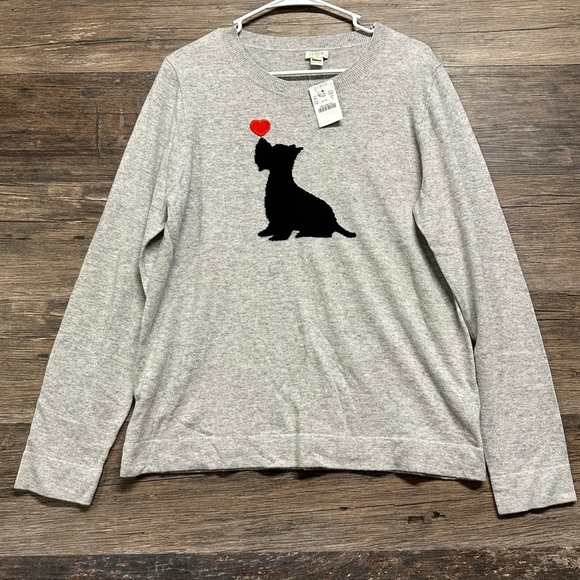 J. Crew Other - J. Crew Gray and Black Dog Silhouette Sweater